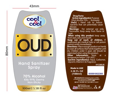 Sanitizer Spray 100ml Oud (Oud Hand Sanitizer Spray 100ml)
